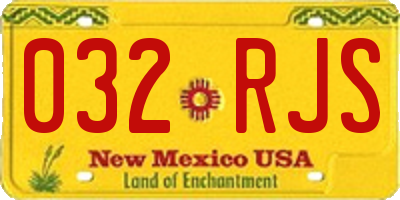 NM license plate 032RJS