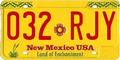 NM license plate 032RJY