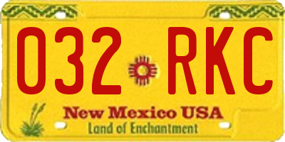 NM license plate 032RKC
