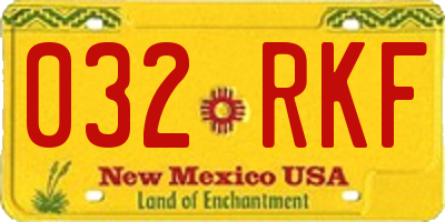 NM license plate 032RKF