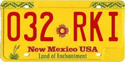 NM license plate 032RKI