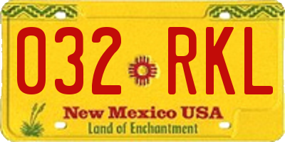 NM license plate 032RKL