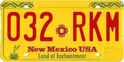 NM license plate 032RKM