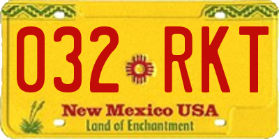 NM license plate 032RKT