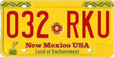 NM license plate 032RKU