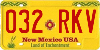 NM license plate 032RKV