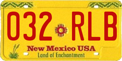 NM license plate 032RLB