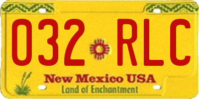 NM license plate 032RLC