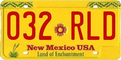 NM license plate 032RLD