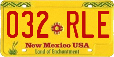 NM license plate 032RLE
