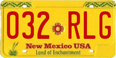 NM license plate 032RLG