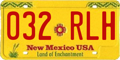 NM license plate 032RLH