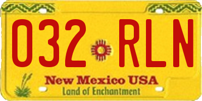 NM license plate 032RLN