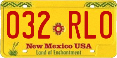 NM license plate 032RLO