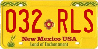 NM license plate 032RLS