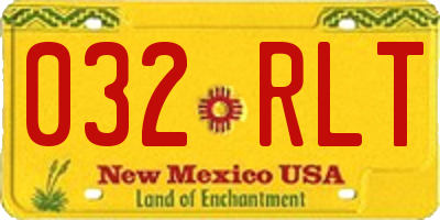 NM license plate 032RLT