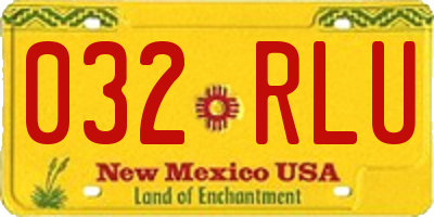 NM license plate 032RLU
