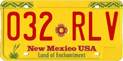NM license plate 032RLV