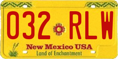 NM license plate 032RLW