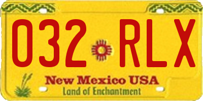 NM license plate 032RLX