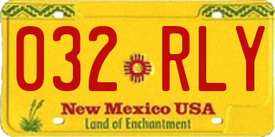 NM license plate 032RLY