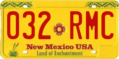 NM license plate 032RMC
