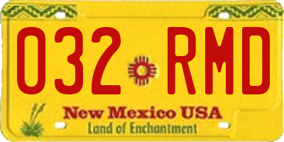 NM license plate 032RMD