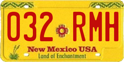 NM license plate 032RMH