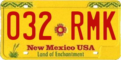 NM license plate 032RMK