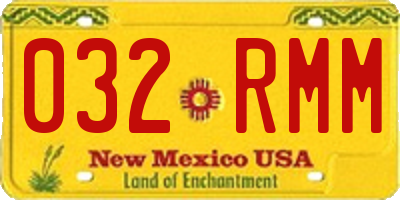 NM license plate 032RMM