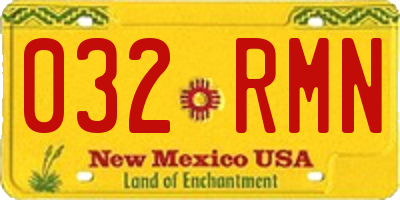 NM license plate 032RMN