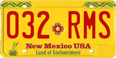 NM license plate 032RMS