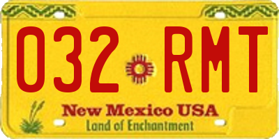 NM license plate 032RMT