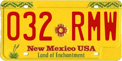 NM license plate 032RMW