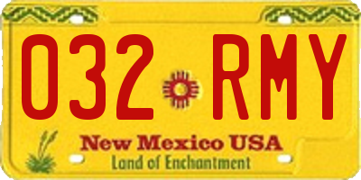 NM license plate 032RMY