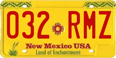 NM license plate 032RMZ