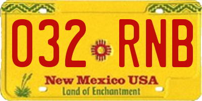 NM license plate 032RNB