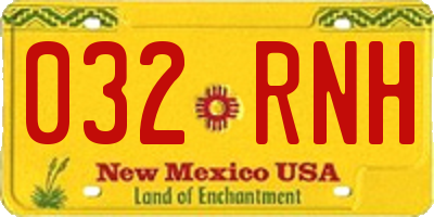 NM license plate 032RNH