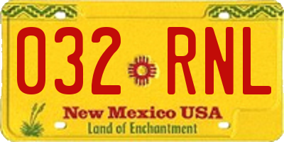 NM license plate 032RNL