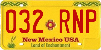 NM license plate 032RNP