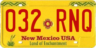 NM license plate 032RNQ