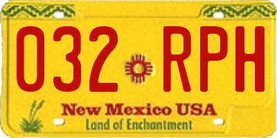 NM license plate 032RPH