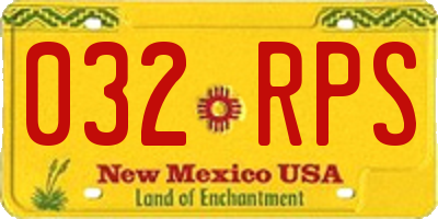 NM license plate 032RPS