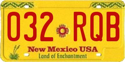 NM license plate 032RQB