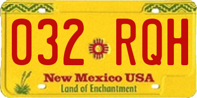 NM license plate 032RQH