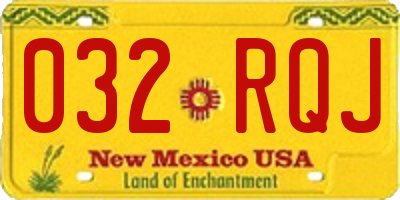 NM license plate 032RQJ