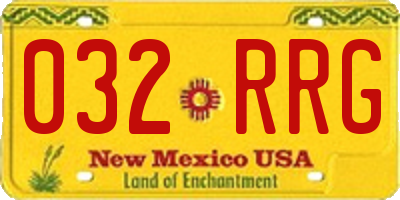 NM license plate 032RRG