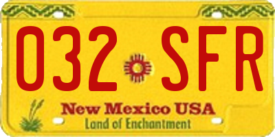 NM license plate 032SFR