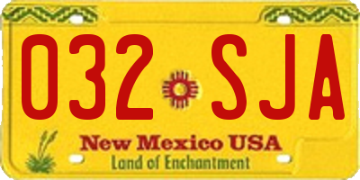 NM license plate 032SJA