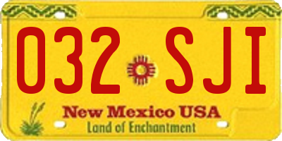 NM license plate 032SJI